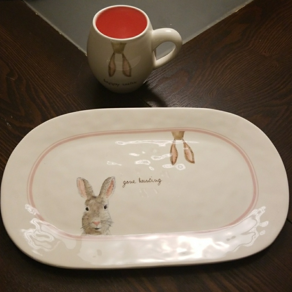 Rae Dunn Easter Serving Tray with Mug Combo